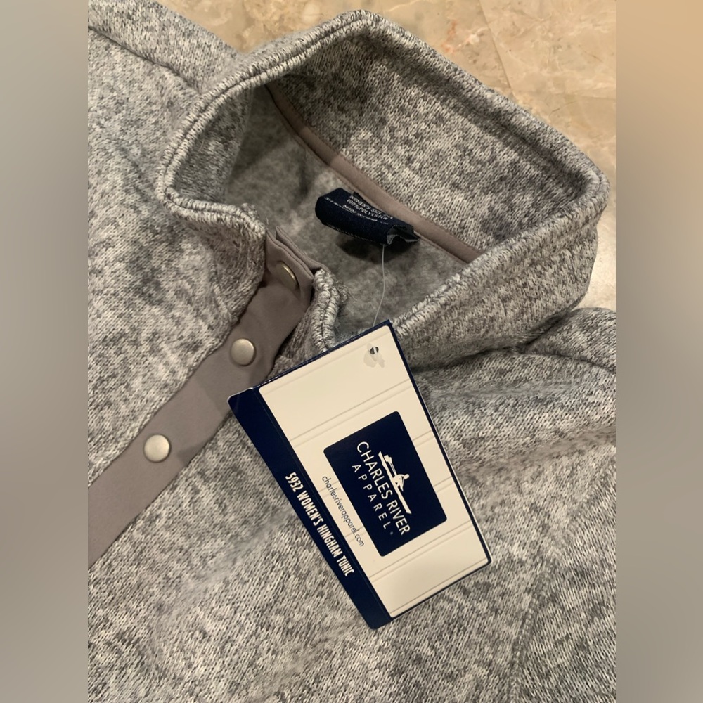 NWT! CHARLES RIVER Apparel Women’s Light Grey Tunic 2XL